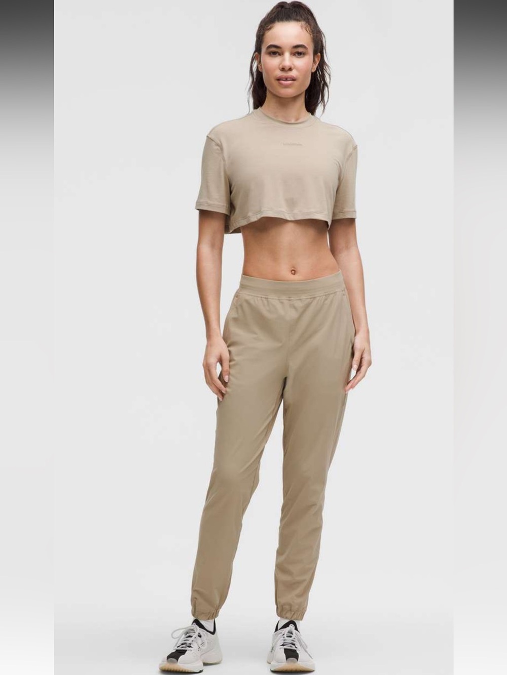 Lululemon Adapted State High-Rise Full Length Jogger in Khaki Tank size 14
